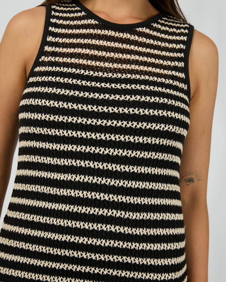 Margo Crochet Mini Dress Black