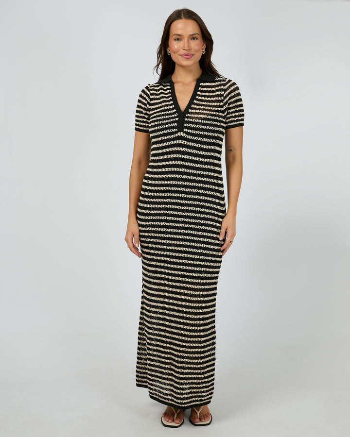 Margo Crochet Maxi Dress Black