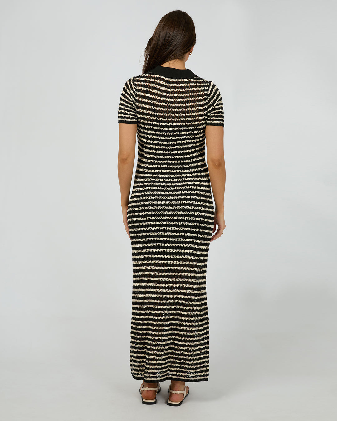 Margo Crochet Maxi Dress Black