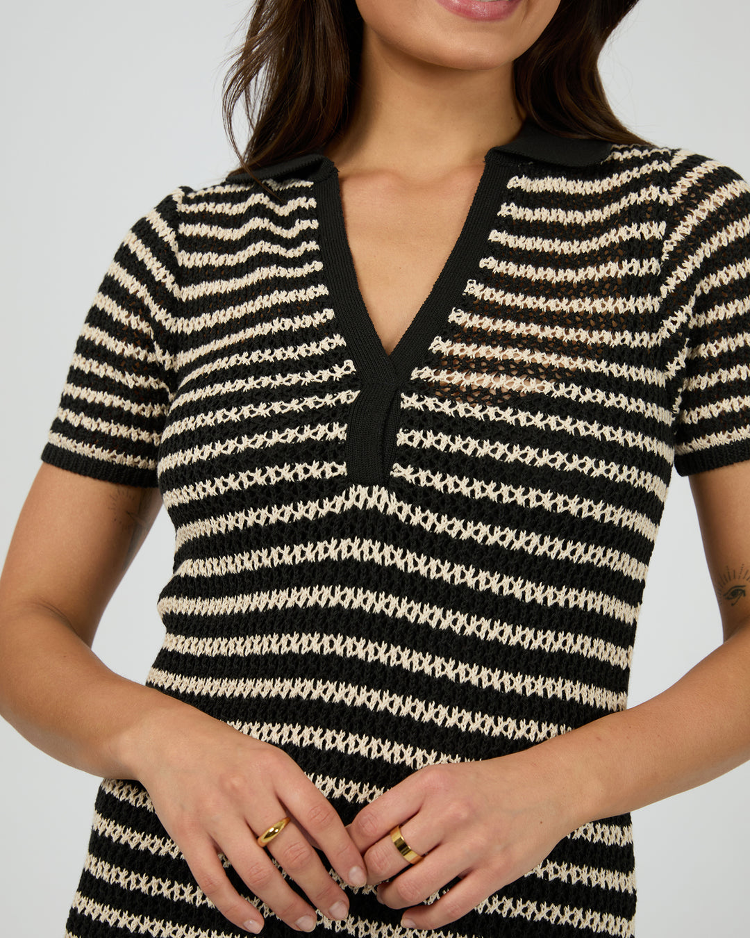 Margo Crochet Maxi Dress Black