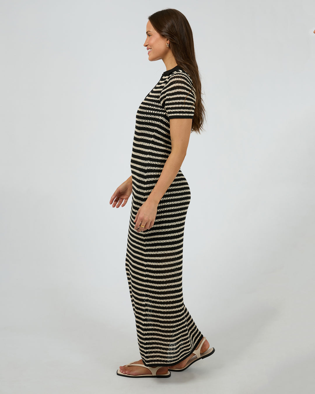 Margo Crochet Maxi Dress Black