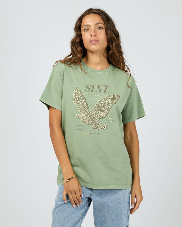 Hand Drawn Tee Green