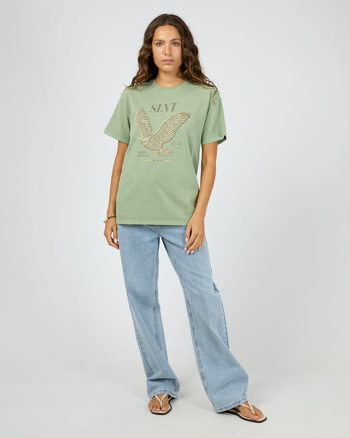 Hand Drawn Tee Green