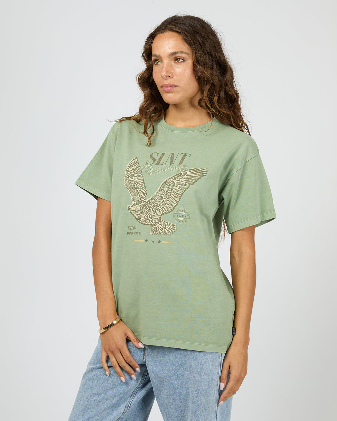 Hand Drawn Tee Green