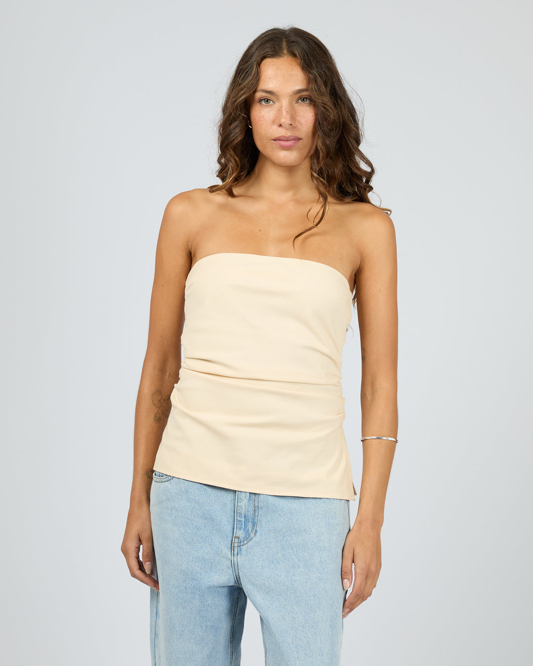 Lily Strapless Top Butter