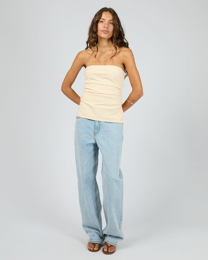 Lily Strapless Top Butter