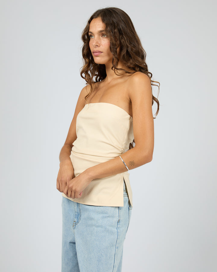 Lily Strapless Top Butter