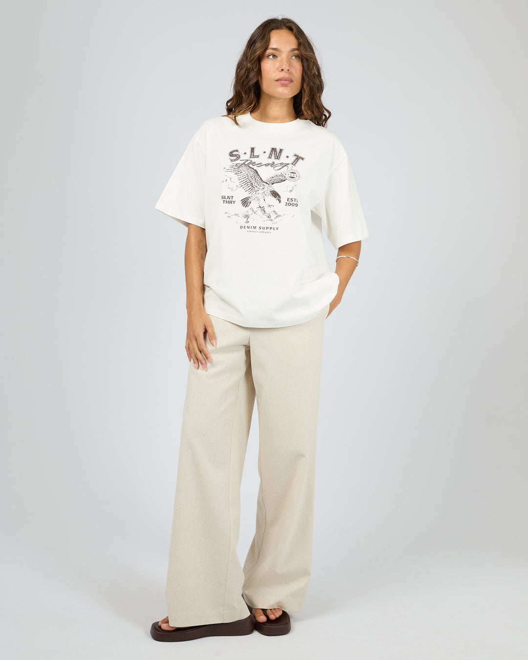 Flying Free Tee Vintage White