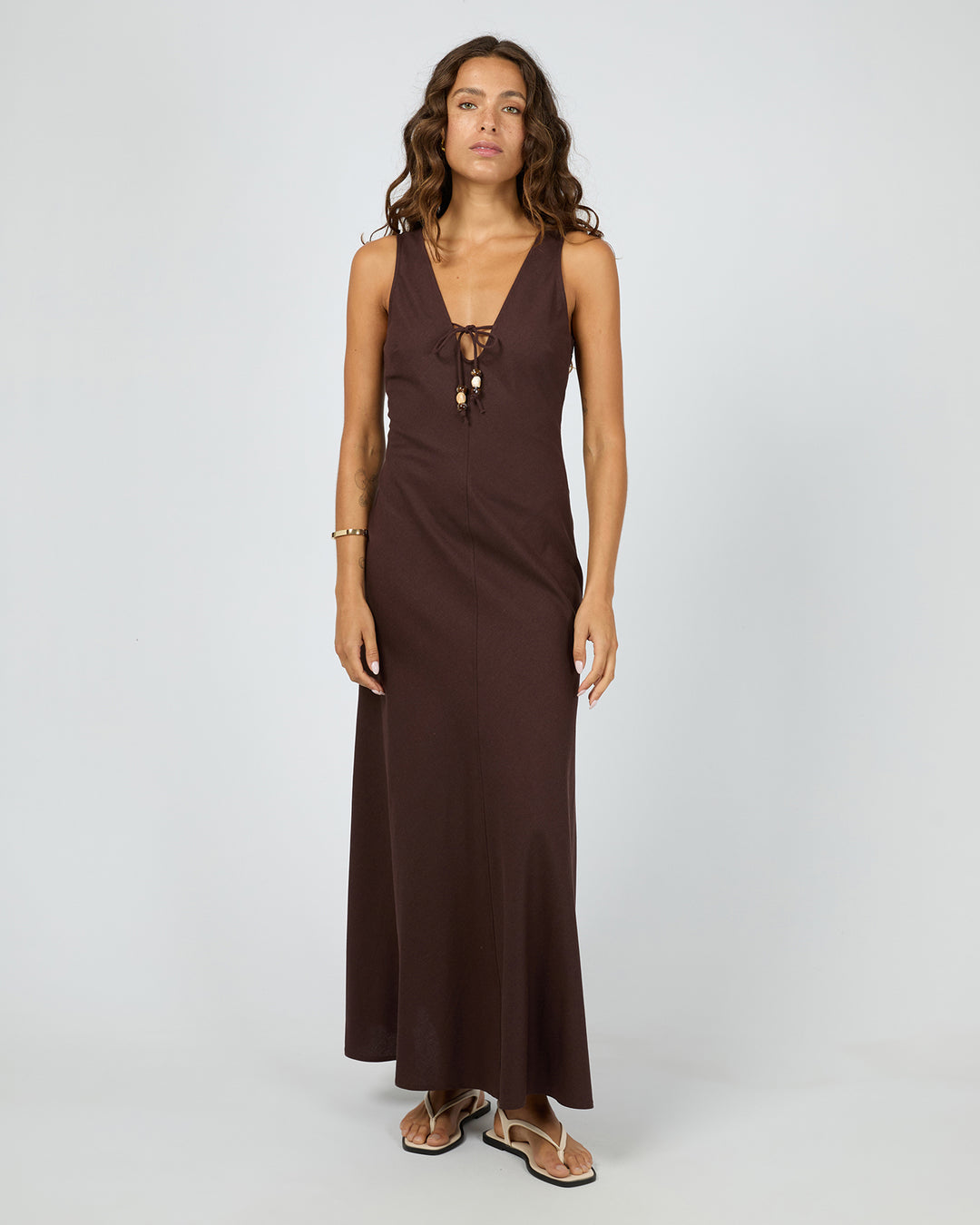 chinese dress ladies Lenni Maxi Dress Chocolate – Silent Theory