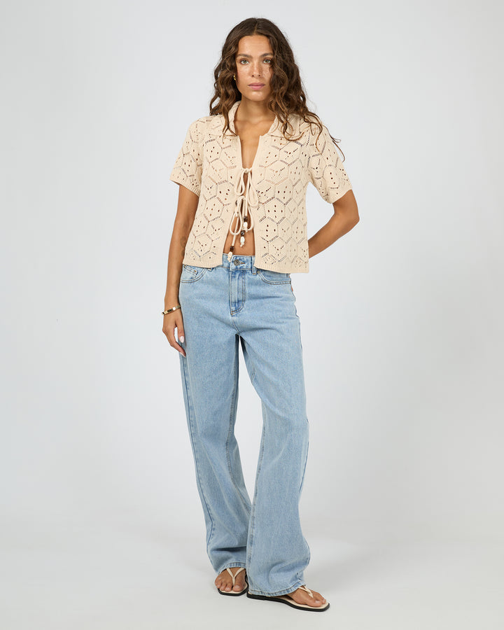 Nina Crochet Top Natural