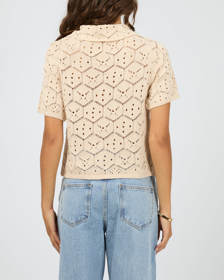 Nina Crochet Top Natural