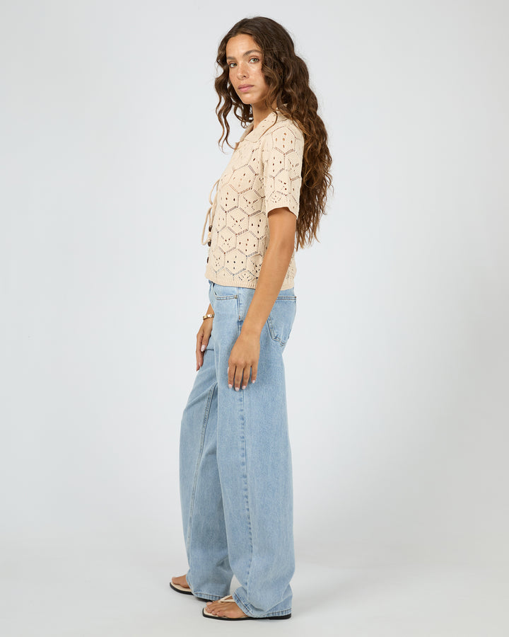 Nina Crochet Top Natural