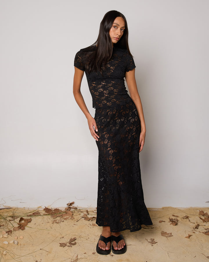 Anella Lace Top Black