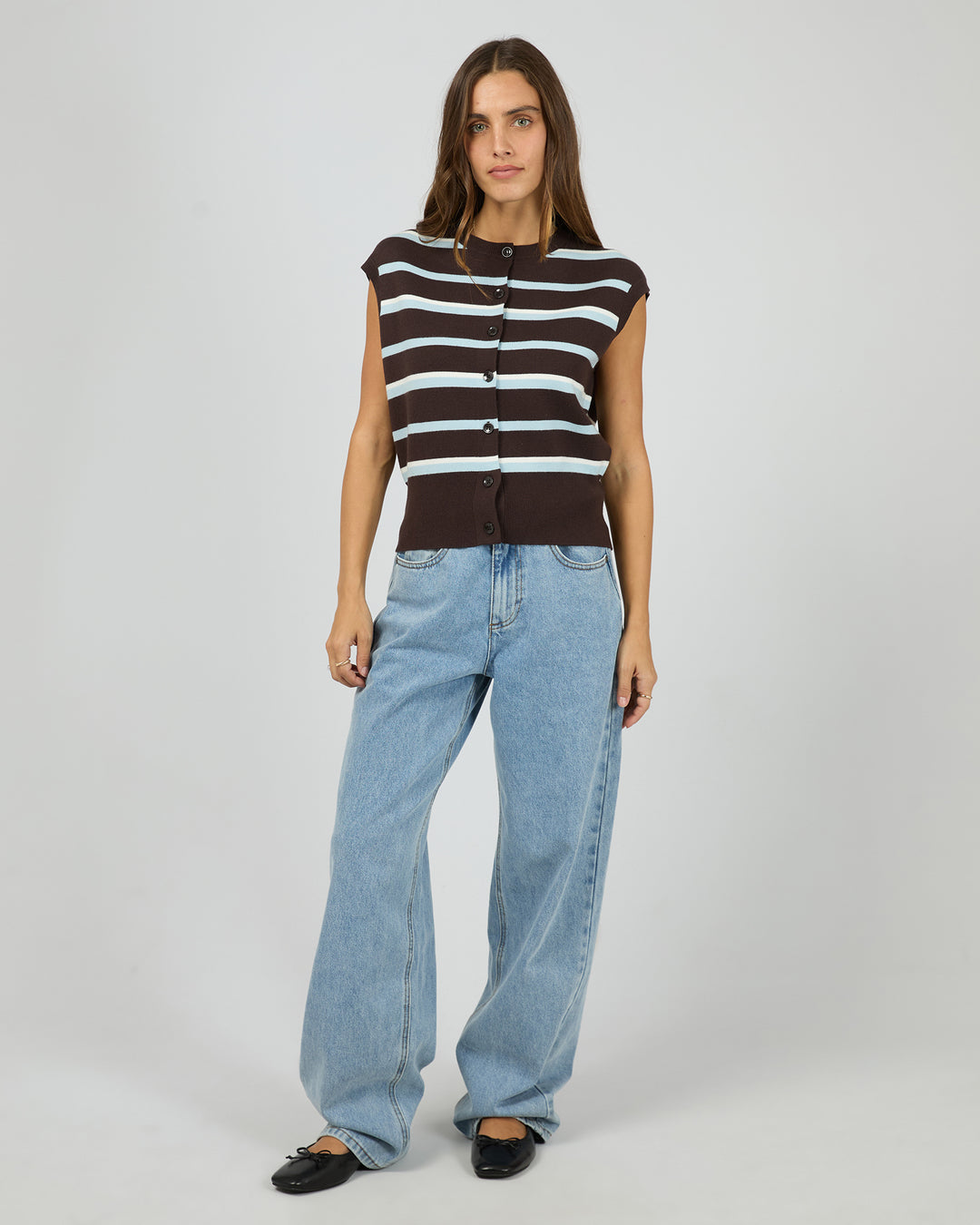 Anita Knit Vest Chocolate