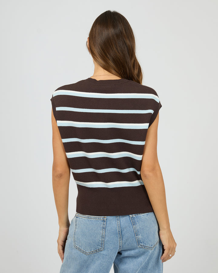 Anita Knit Vest Chocolate