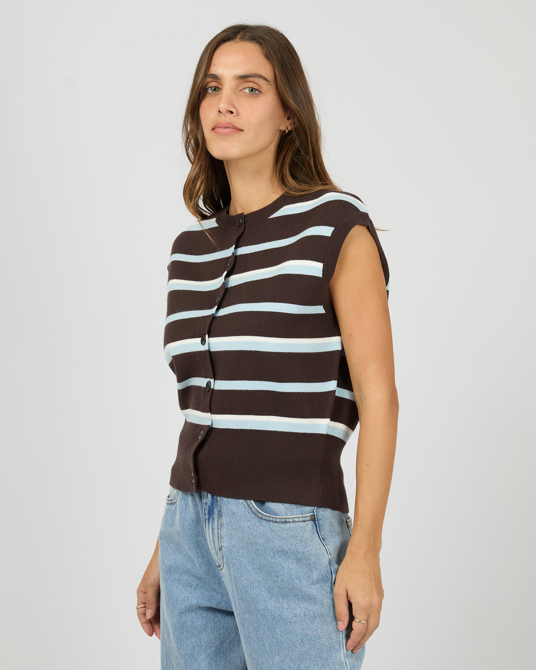Anita Knit Vest Chocolate