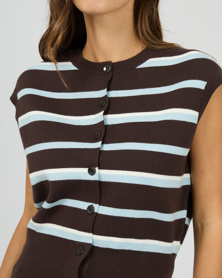Anita Knit Vest Chocolate