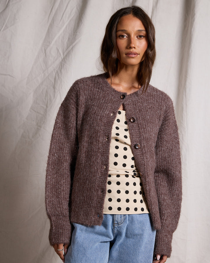Bonni Knit Cardigan Cherry