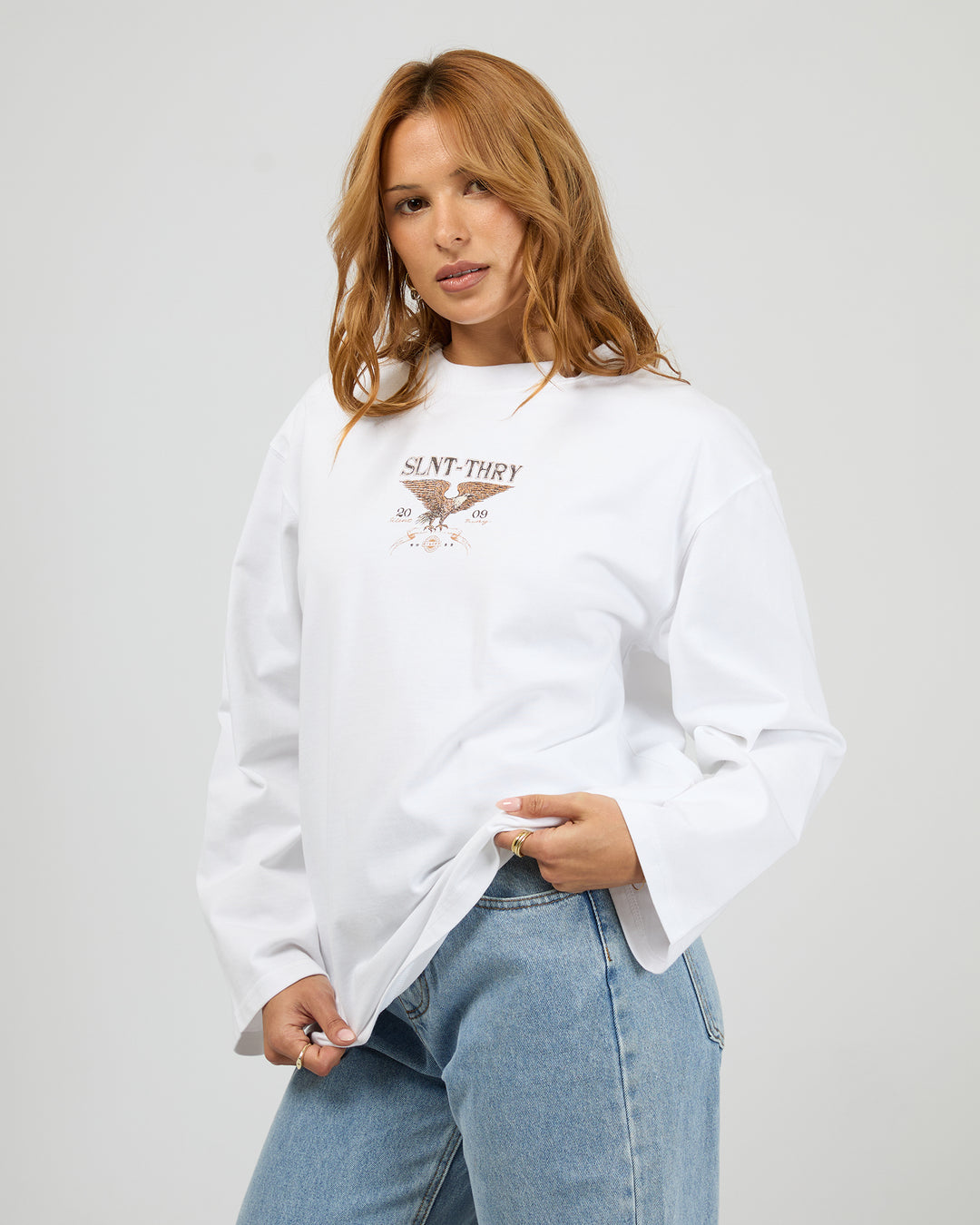 Motion Long Sleeve Tee White