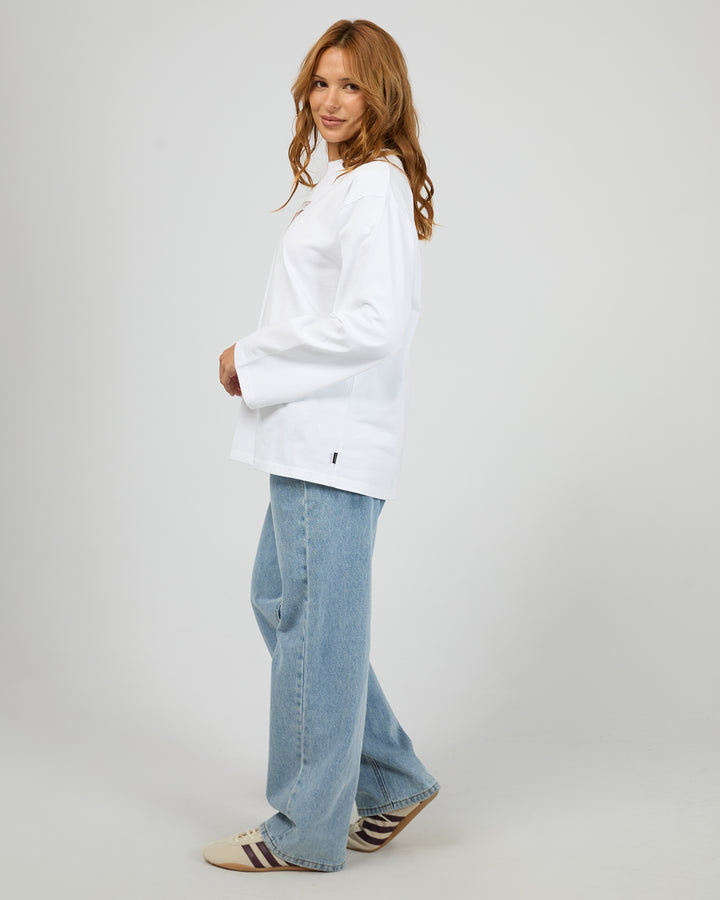 Motion Long Sleeve Tee White