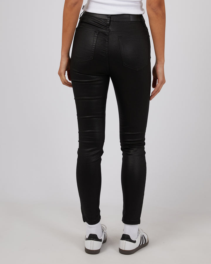 Vice High Skinny Jn Coated Blk Coated Black