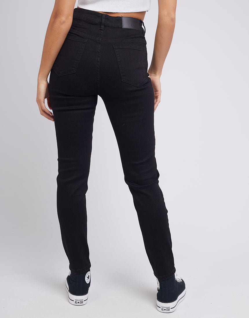 Vice High Waist Skinny Jean Jet Black Slash