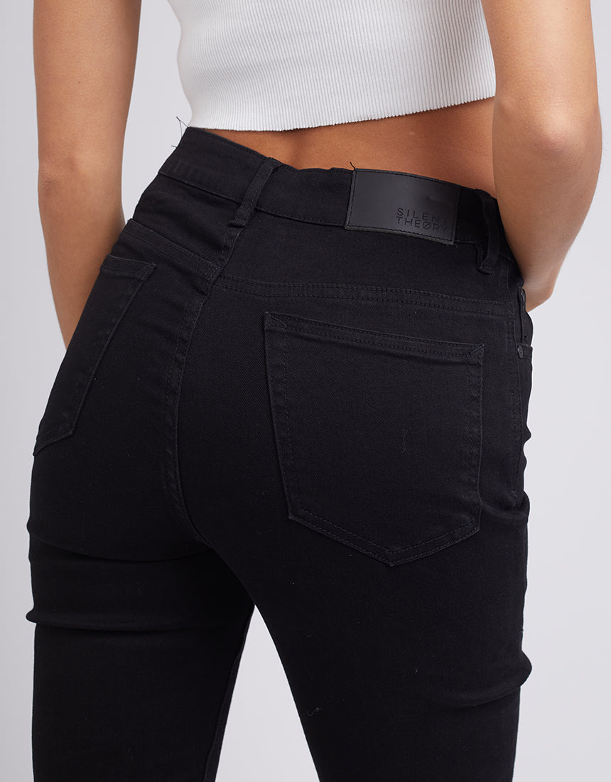 Vice High Waist Skinny Jean Jet Black Slash