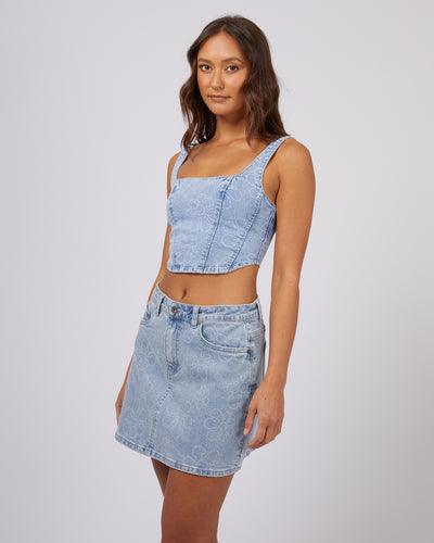 Kendrick Corset Top Light Blue