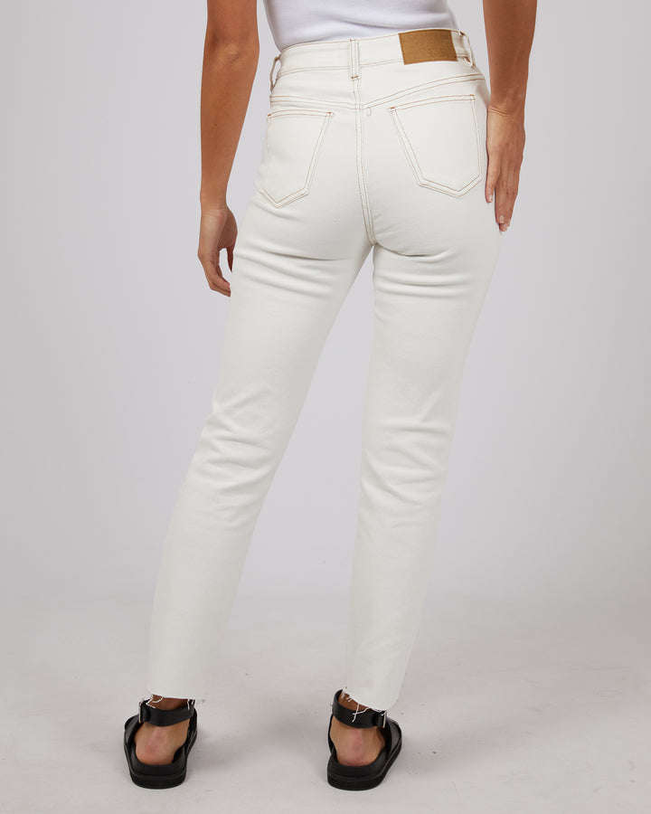 Monica Mom Comfort Jean Vintage White