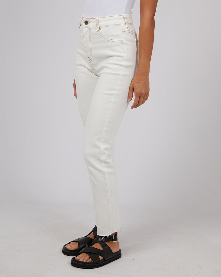 Monica Mom Comfort Jean Vintage White