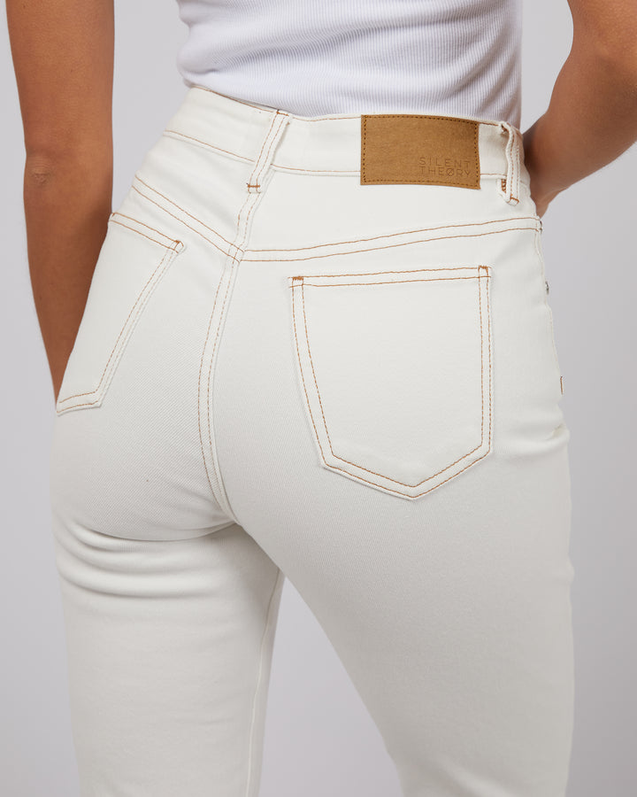 Monica Mom Comfort Jean Vintage White