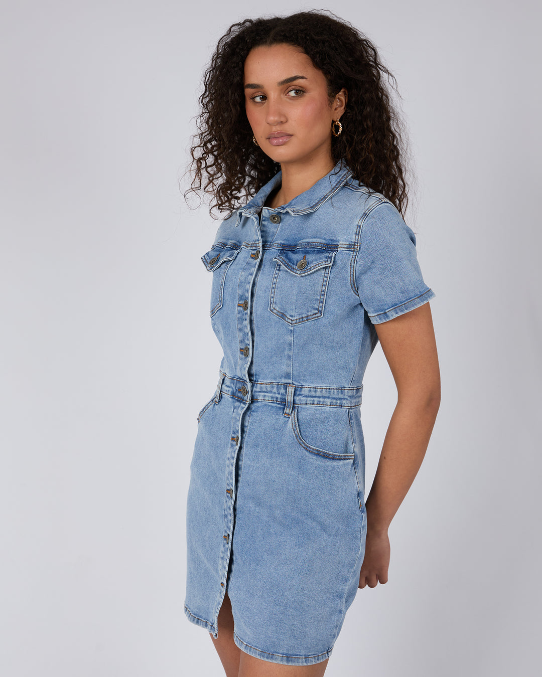 Shay Mini Dress Light Blue Silent Theory Shay Mini Dress Light Blue Silent Theory