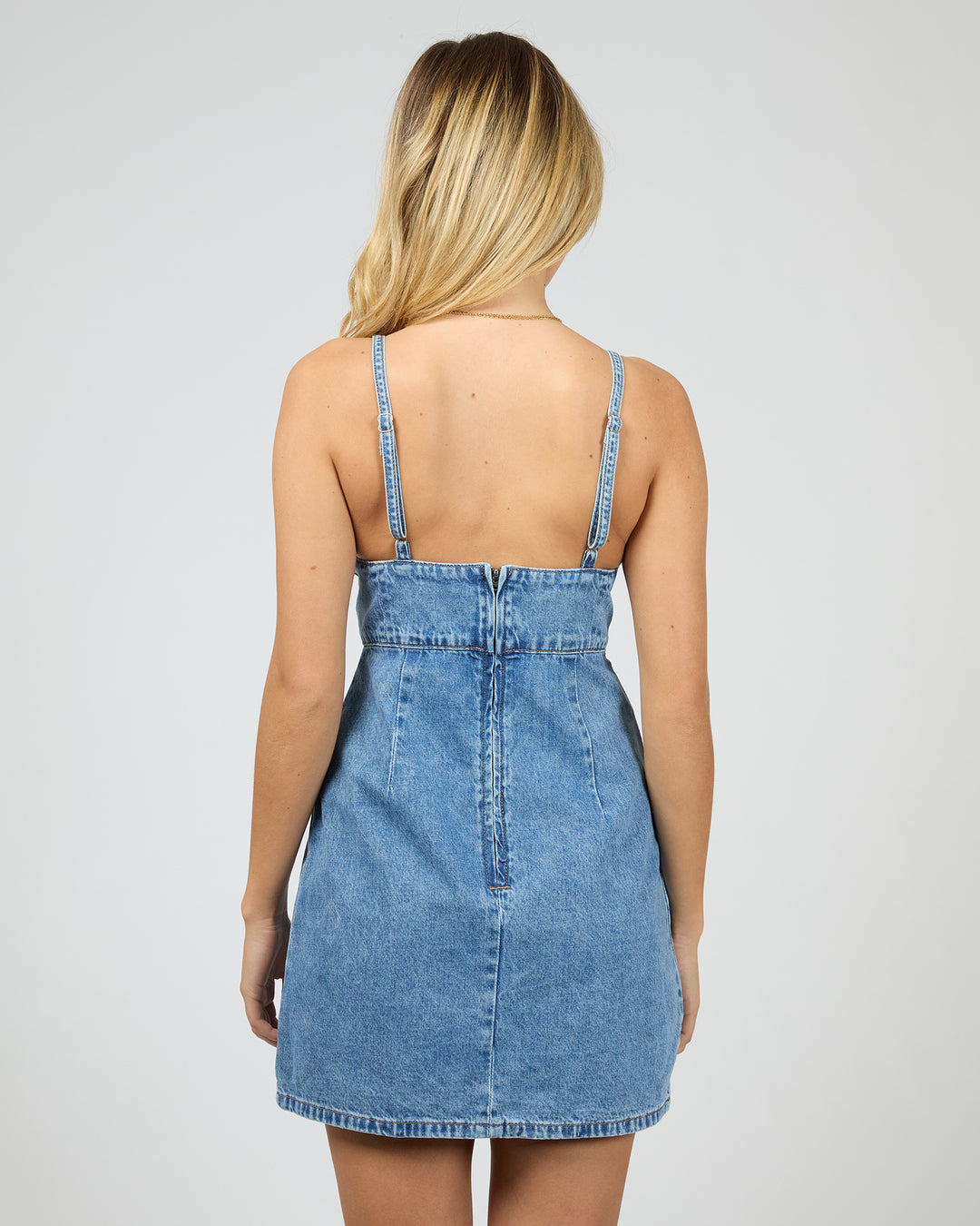 Aster Mini Dress Mid Blue