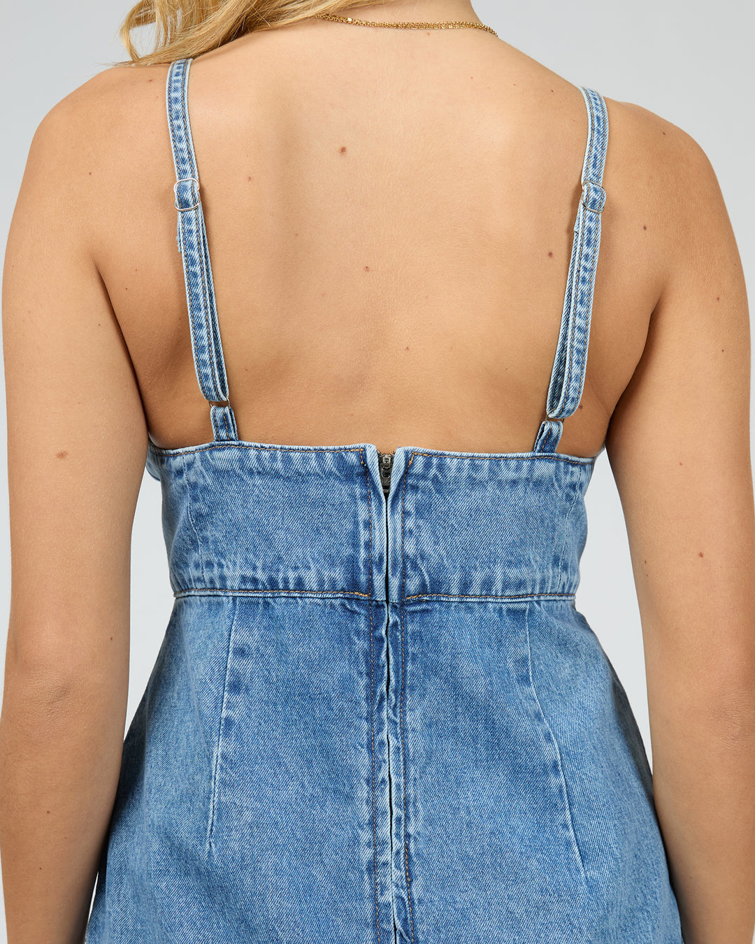 Aster Mini Dress Mid Blue