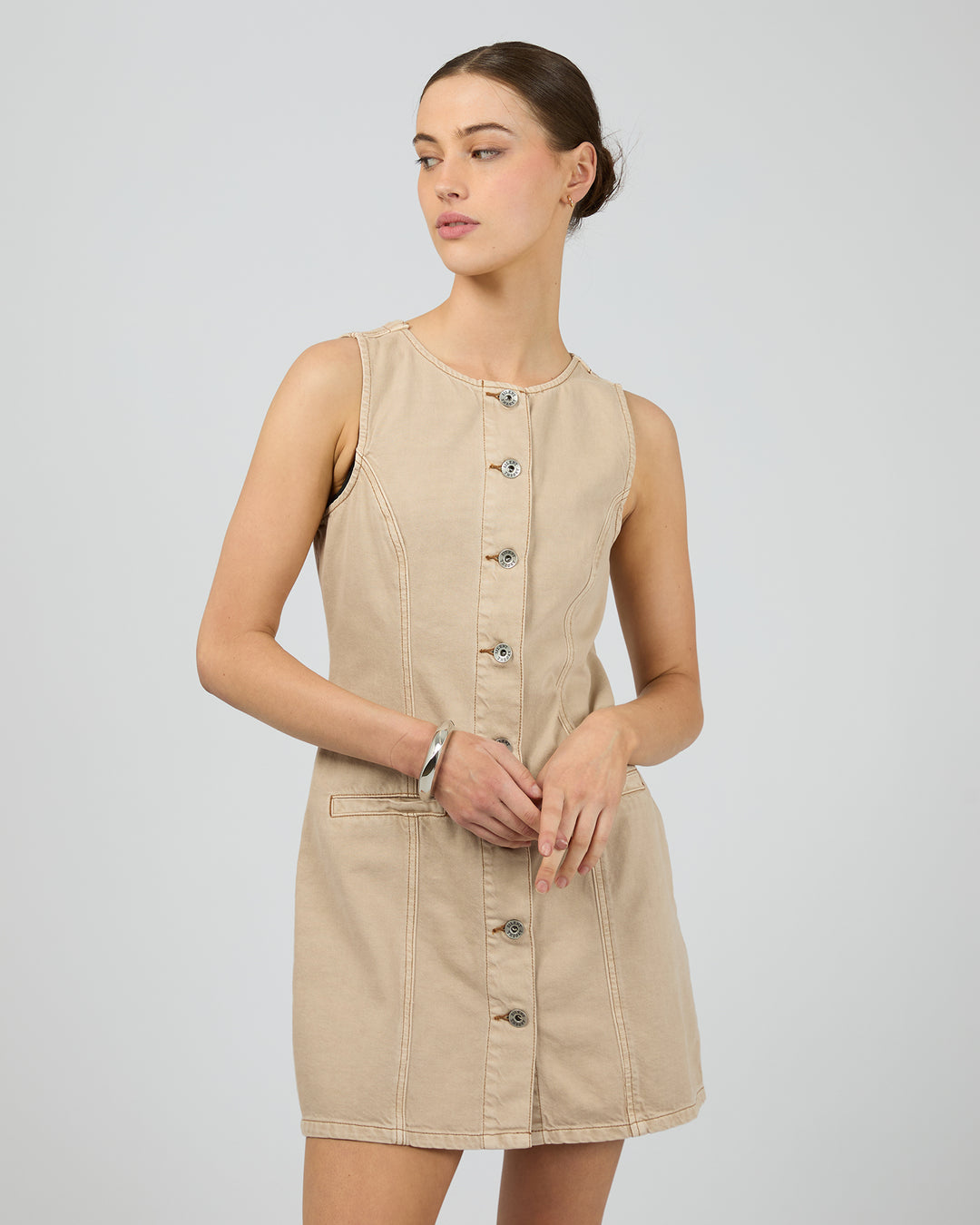 Cove Mini Dress Beige