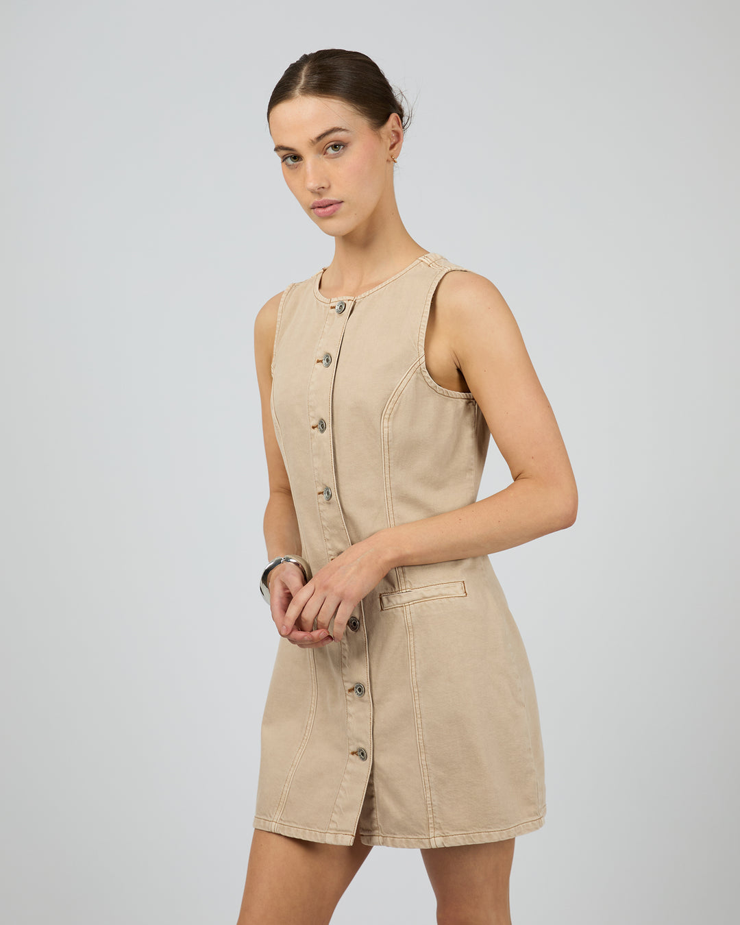 Cove Mini Dress Beige