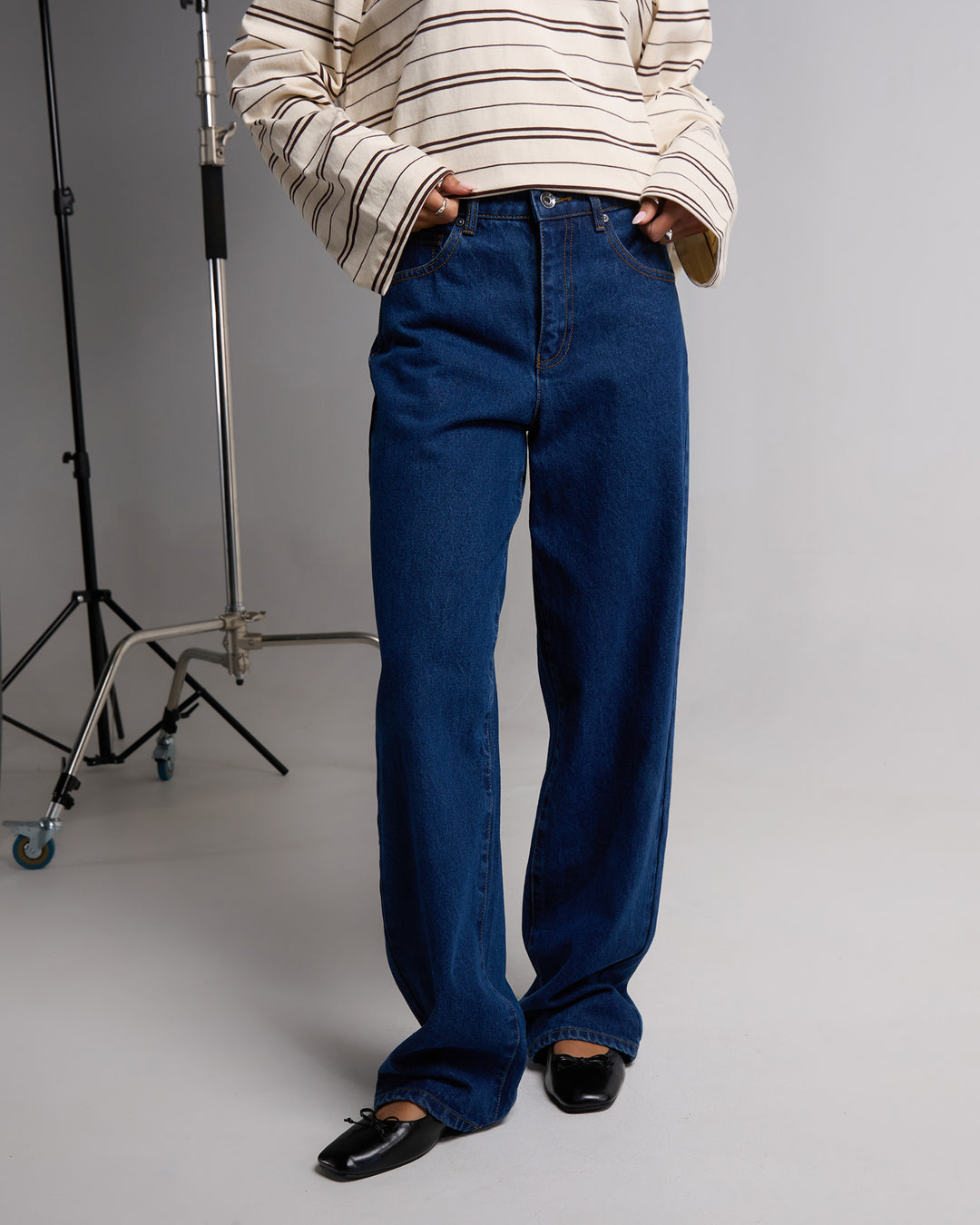Jade Baggy Jean Dark Blue