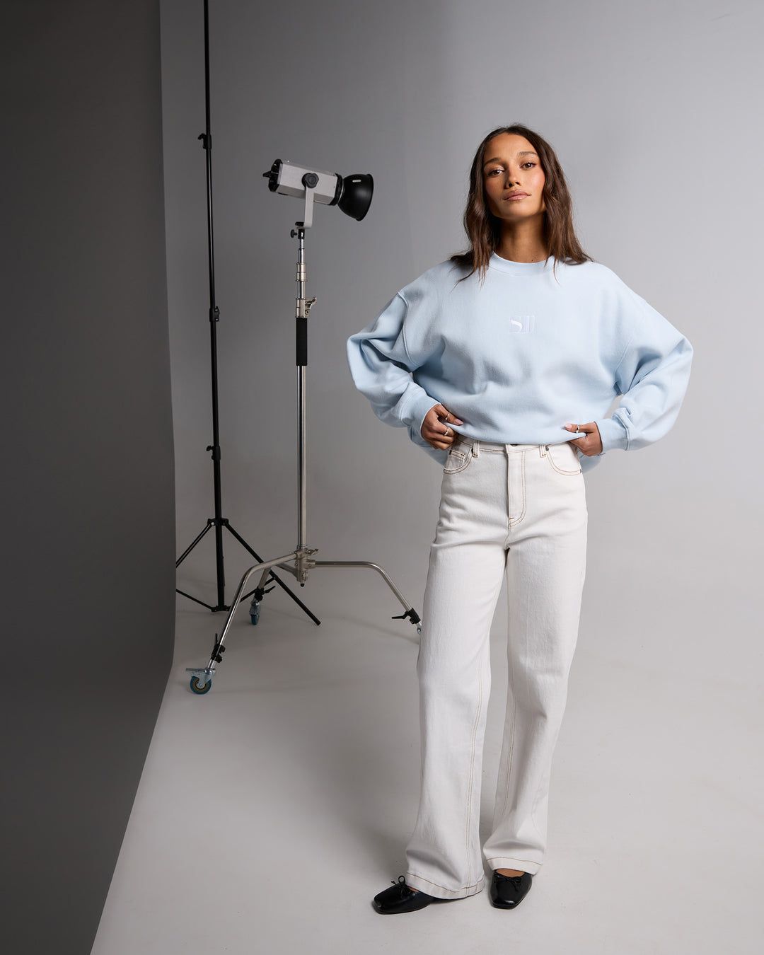 Hunter Comfort Wide Leg Jean Vintage White