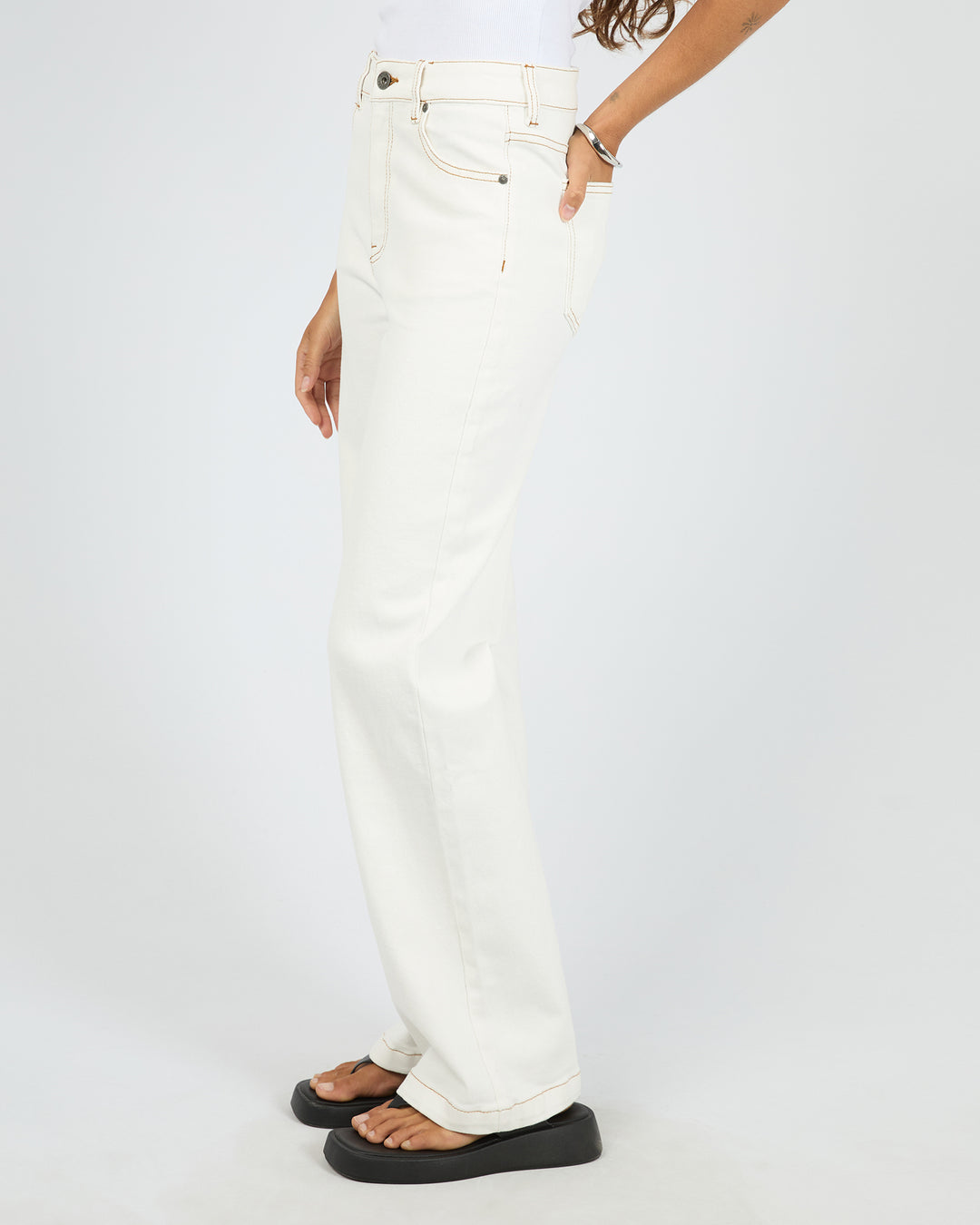 Hunter Comfort Wide Leg Jean Vintage White