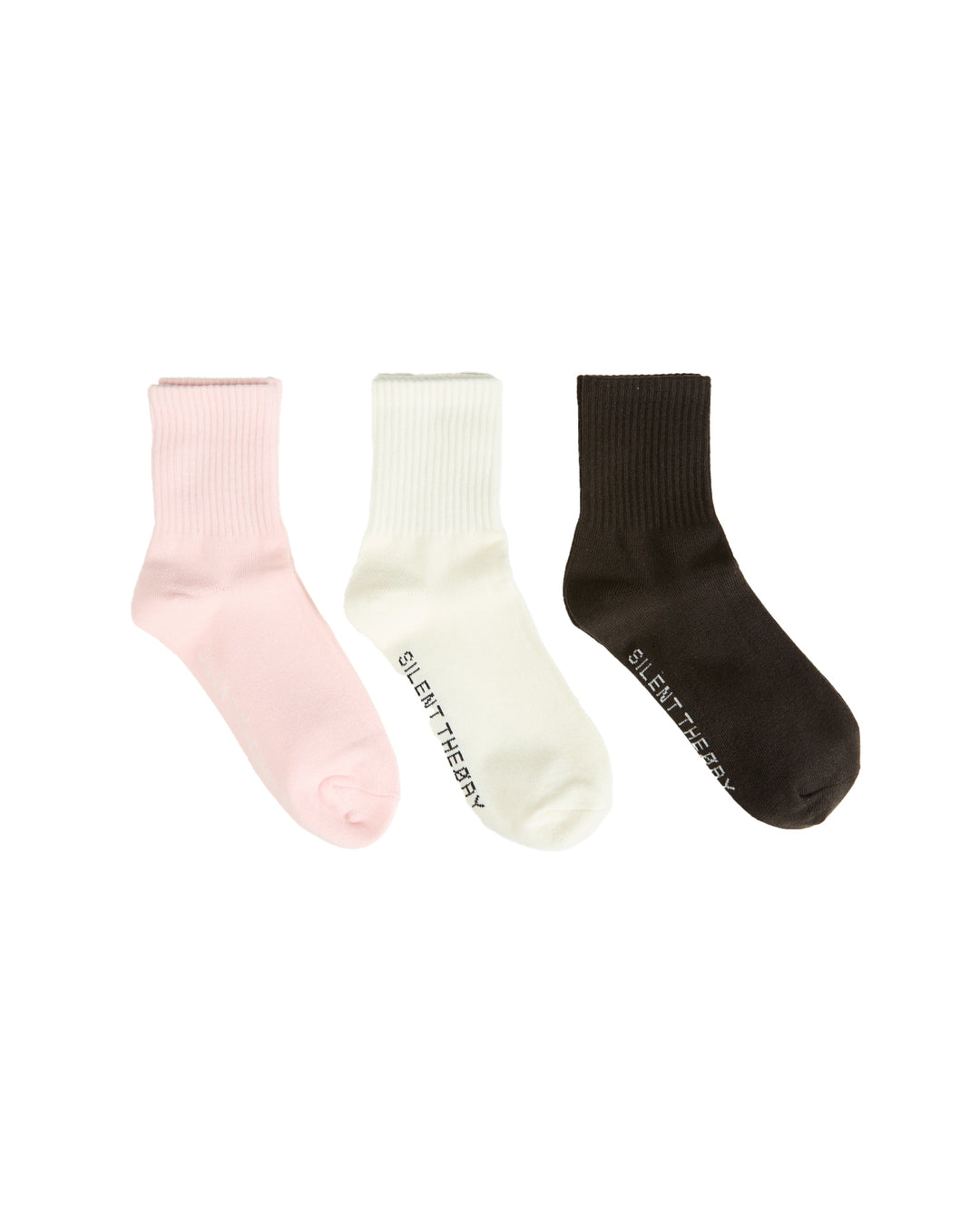 Silent Luxe Sock 3pk Pale Pink