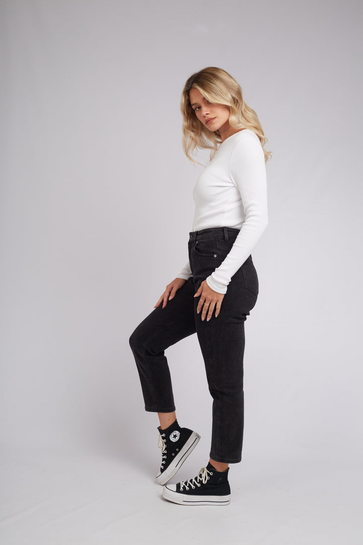 Rib Long Sleeve 3pk White/Black/Khaki