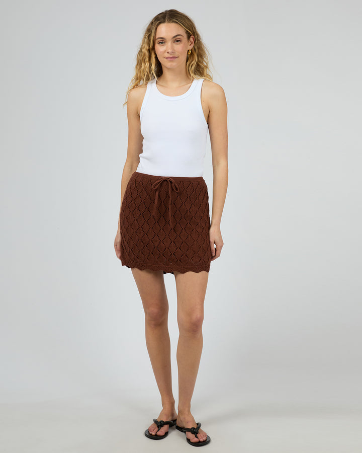 Hunter Mini Skirt Brown