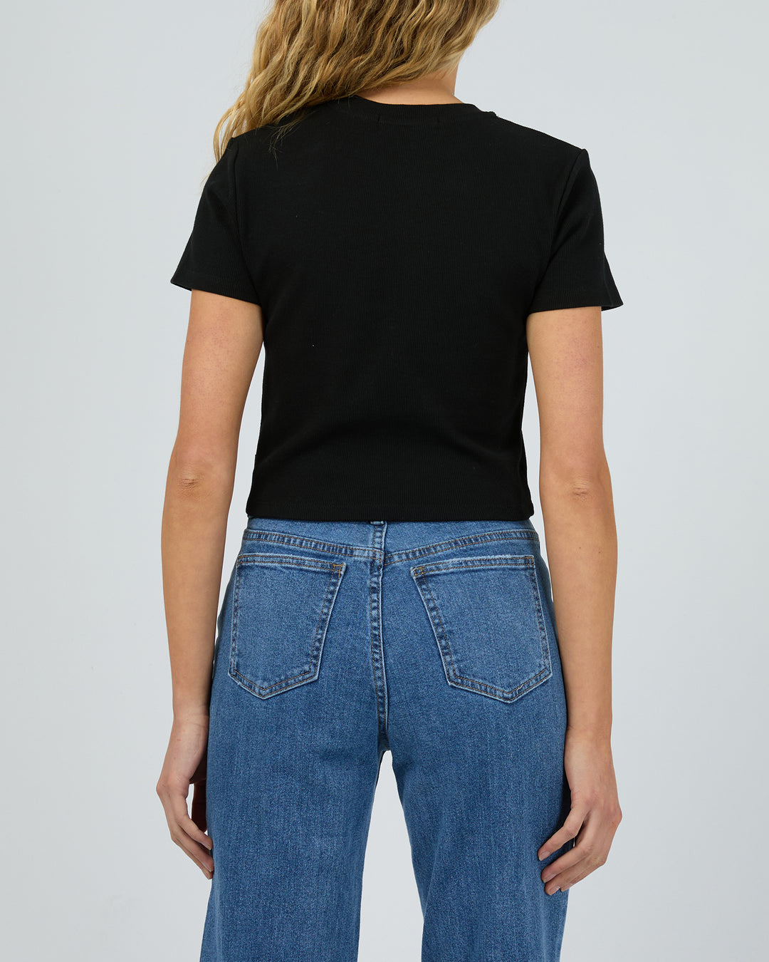 Bella Crop Tee Black