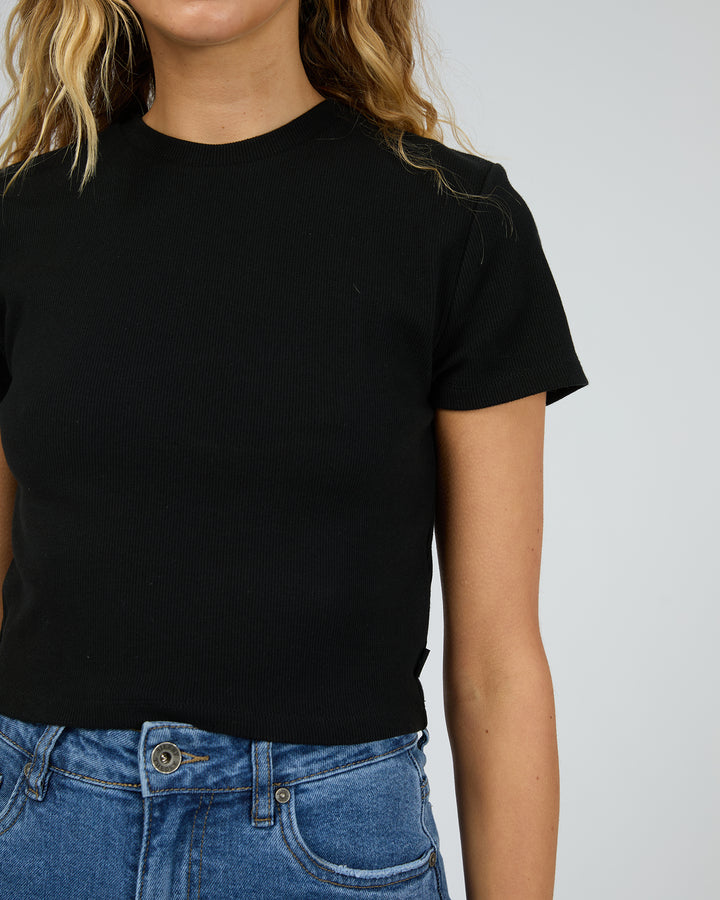 Bella Crop Tee Black