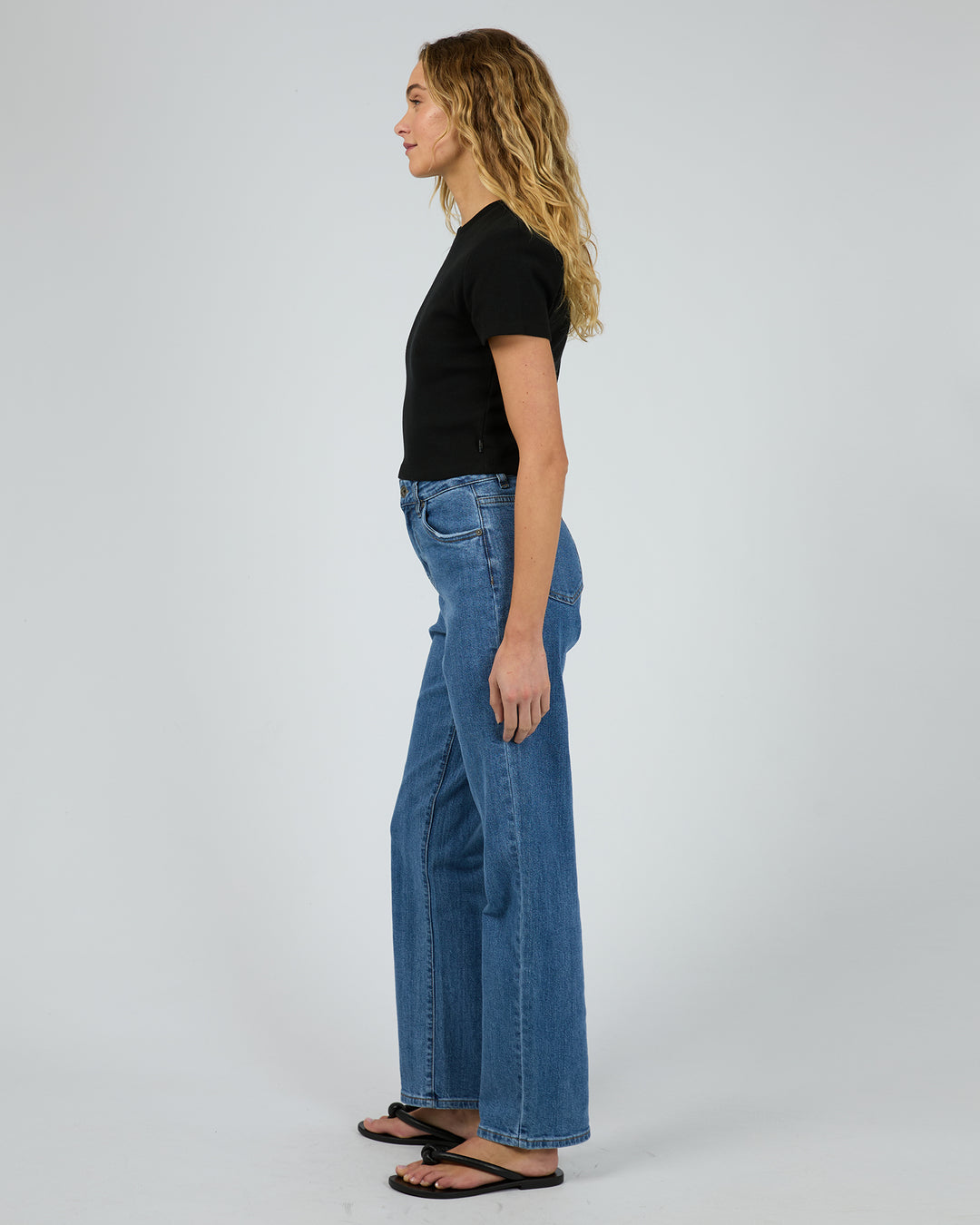 Bella Crop Tee Black