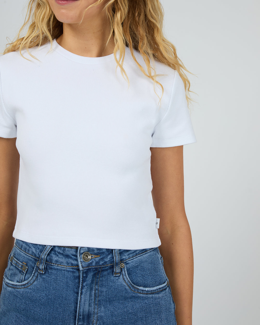 Bella Crop Tee White