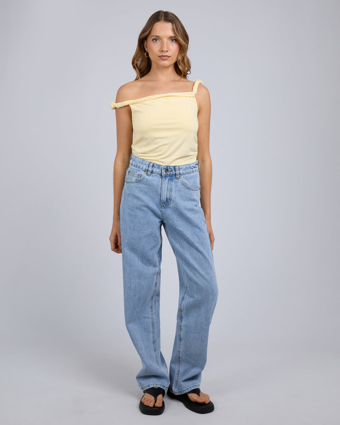 Evie Twist Tank Lemon