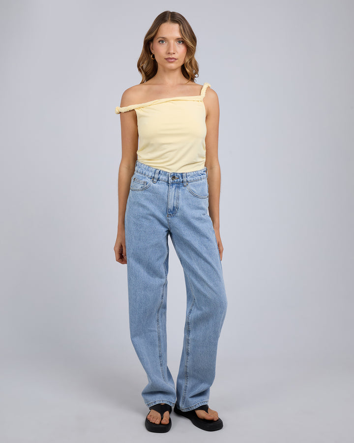 Evie Twist Tank Lemon