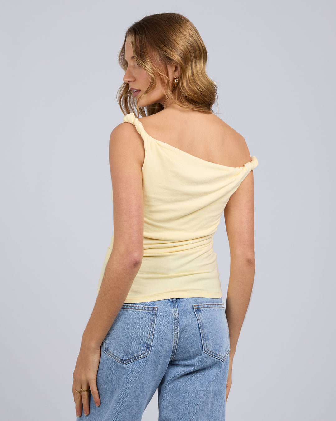 Evie Twist Tank Lemon