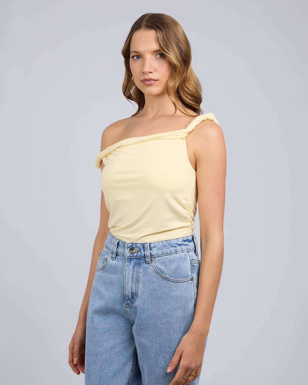 Evie Twist Tank Lemon